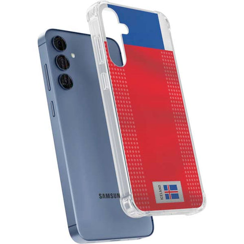 Iceland Soccer Flag Galaxy A35 5G Clear Case